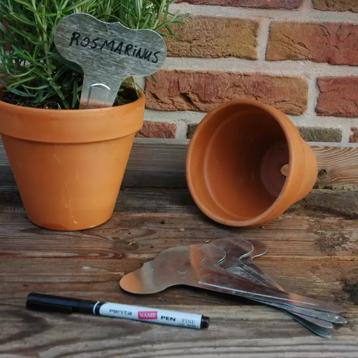 Nimikyltit metallia 6 kpl/pkt - Muuta kaunista - 8714982025419 - 1