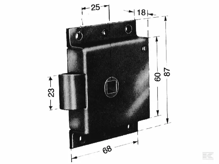 Ovenlukko käännettävä 87 x 68 mm - Ohjaamotarvikkeet - 5700030127139 - 1