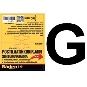 Tarrakirjain G 100 mm - Postilaatikot ja numerot - 6438152088449 - 1