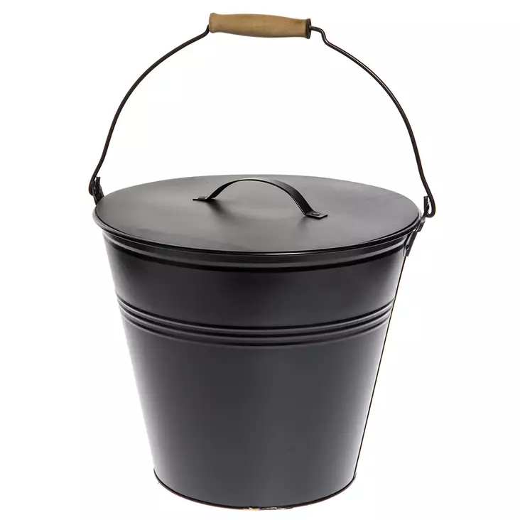 Tuhkaämpäri kannella 12 litraa - Tulisijatarvikkeet - 6410411829789 - 1