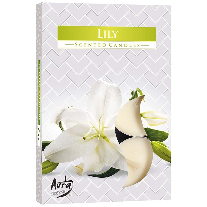 Tuoksulämpökynttilä Lily 6 kpl/pkt - Kynttilät - 6410412819529 - 1