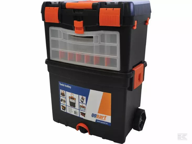 Työkaluvaunu GoPart - mitat 450x260x620mm - paino n. 6 kg - vedettävä - Työkalupakit - 5700036741049 - 1