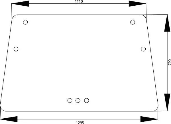 Tuulilasi, ylempi (Deutz-Fahr 4354075) - Ohjaamon lasit - 3660980005739 - 1