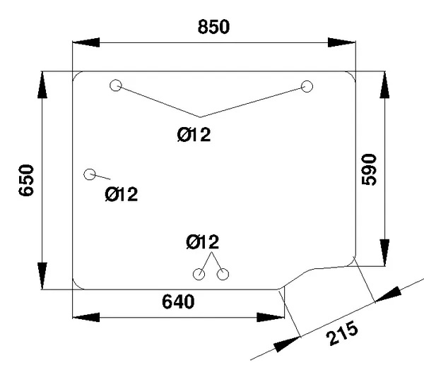 Takalasi, ylempi (Case IH 126317A2) - Ohjaamon lasit - 3660980017589 - 1