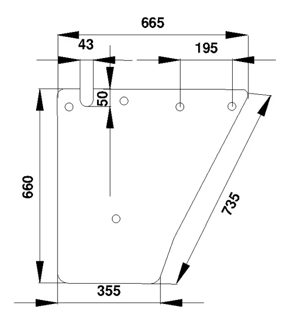 Ovilasi, alempi (Fendt 205810030650) - Ohjaamon lasit - 3660980020879 - 1