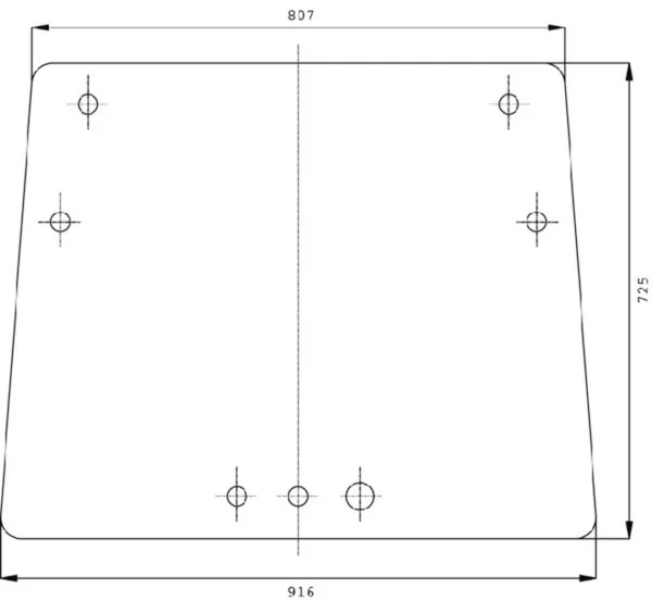 Tuulilasi, ylempi (Fendt 247810040401) - Ohjaamon lasit - 3660980031639 - 1