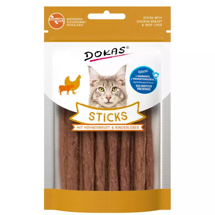 Dokas kissan herkkutikut kananrinta-naudanmaksa 30g - Koiranruoka - 4251276205859 - 1