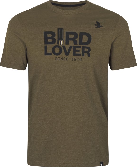 Seeland Bird Lover t-shirt Dark Olive Melange - Retkeilyasusteet - 5714733651709 - 1