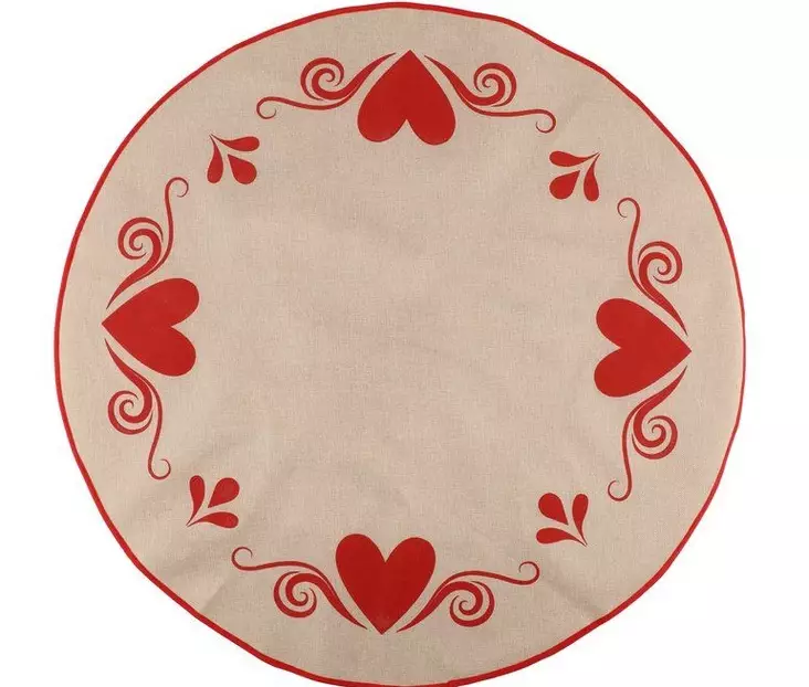 Kuusenalusmatto Sydämet 100 cm - Joulukoristeet - 6410413317109 - 1