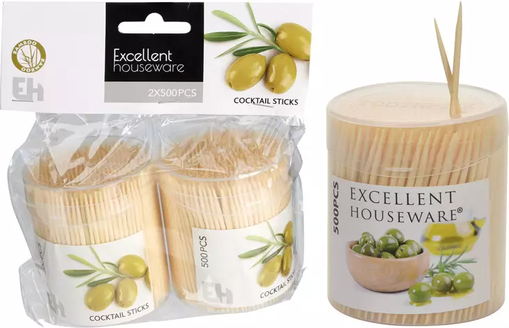Cocktailtikut 500 kpl 2-pack - Muut keittiötuotteet - 8719202105629 - 1