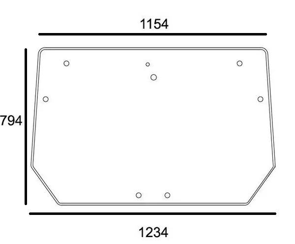Takalasi, ylempi (Deutz-Fahr 168502010) - Ohjaamon lasit - 8719774821279 - 1