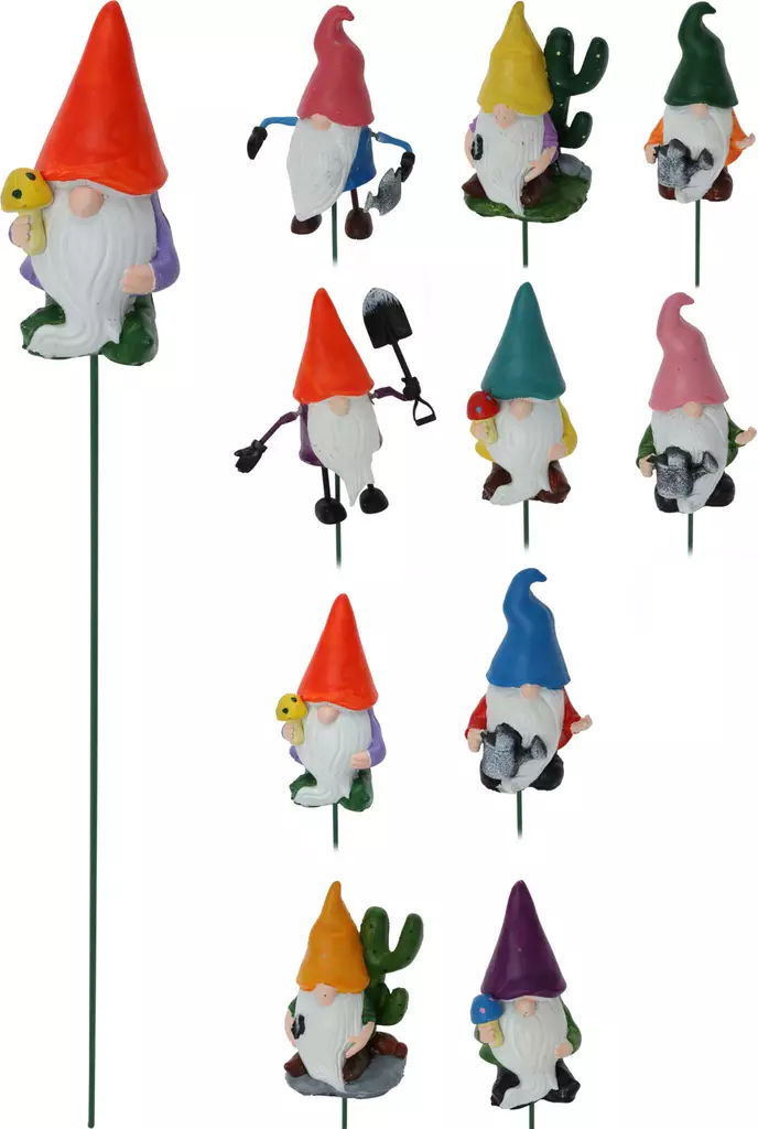 Puutarhatonttu varrella 39 cm - Puutarhapatsaat, koristeet - 8720573984959 - 1