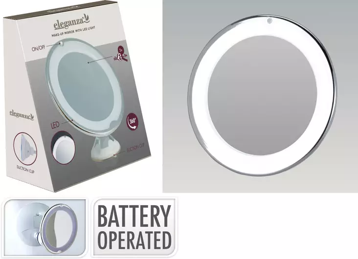 Meikkipeili led-valolla 20 cm - Apuvälineet - 8721037842549 - 1