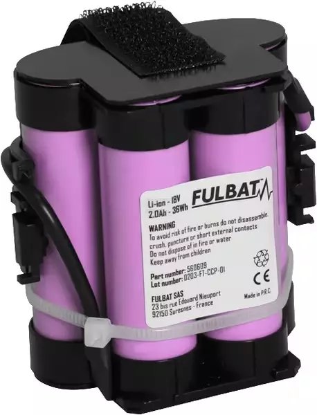Fulbat FL-HU01 18 V 2 Ah akku robottiruohonleikkuriin - Robottiruohonleikkurin varaosat - FB560609 - 1