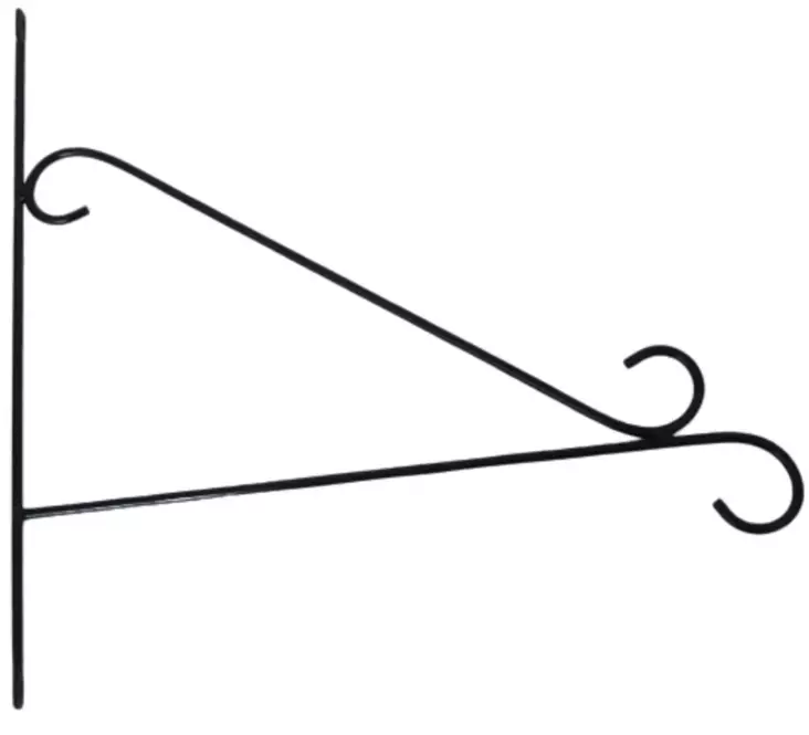 Amppelin seinäkoukku 40 cm musta - Ruukut, vaasit, korit - 6430040627259 - 2