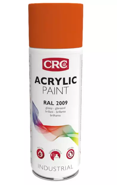 CRC Acrylic Paint RAL 2009 Traffic Orang - Spraymaalit - 5412386069949 - 1