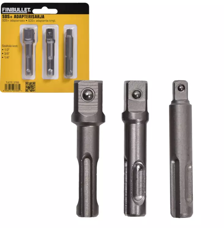 Finbullet SDS+ adapterisarja 1/4" 3/8" 1 - Muut avaimet - 6438152037669 - 1
