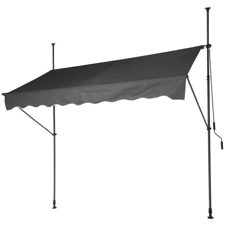 Markiisi harmaa 250x120 cm - Puutarhakalusteet - 8720573156059 - 1