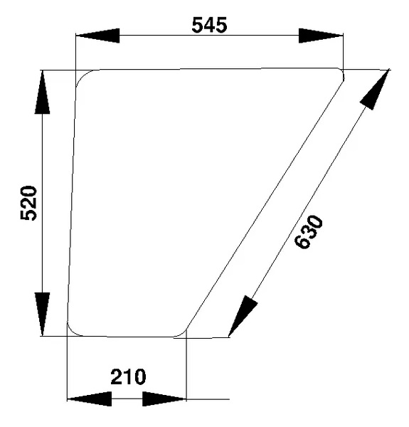 Ovilasi, alempi (Fendt 178810110030) - Ohjaamon lasit - 3660980020299 - 1