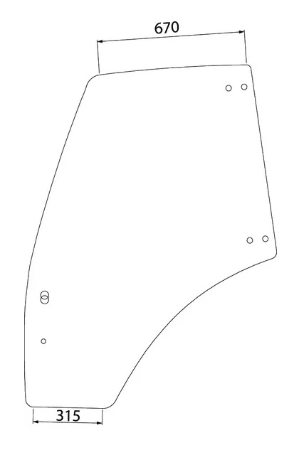 Ovilasi, oikea (DF 04418952) - Ohjaamon lasit - 8716106723119 - 1