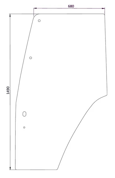 Ovilasi, vasen (NH 81871242) - Ohjaamon lasit - 3660980024389 - 1