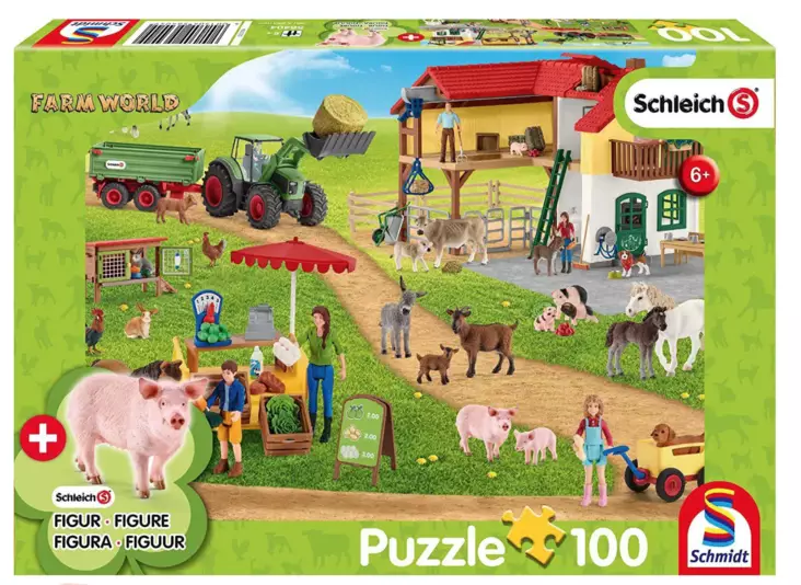 Palapeli Schleich Maatila 100 palaa - Pelit - 4001504564049 - 1