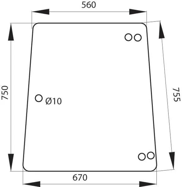Sivulasi (Fendt 178810111150) - Ohjaamon lasit - 8716106765119 - 1