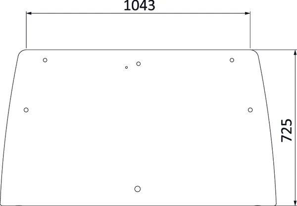 Takalasi, ylempi (Lindner 3203101) - Ohjaamon lasit - 8716106434619 - 1