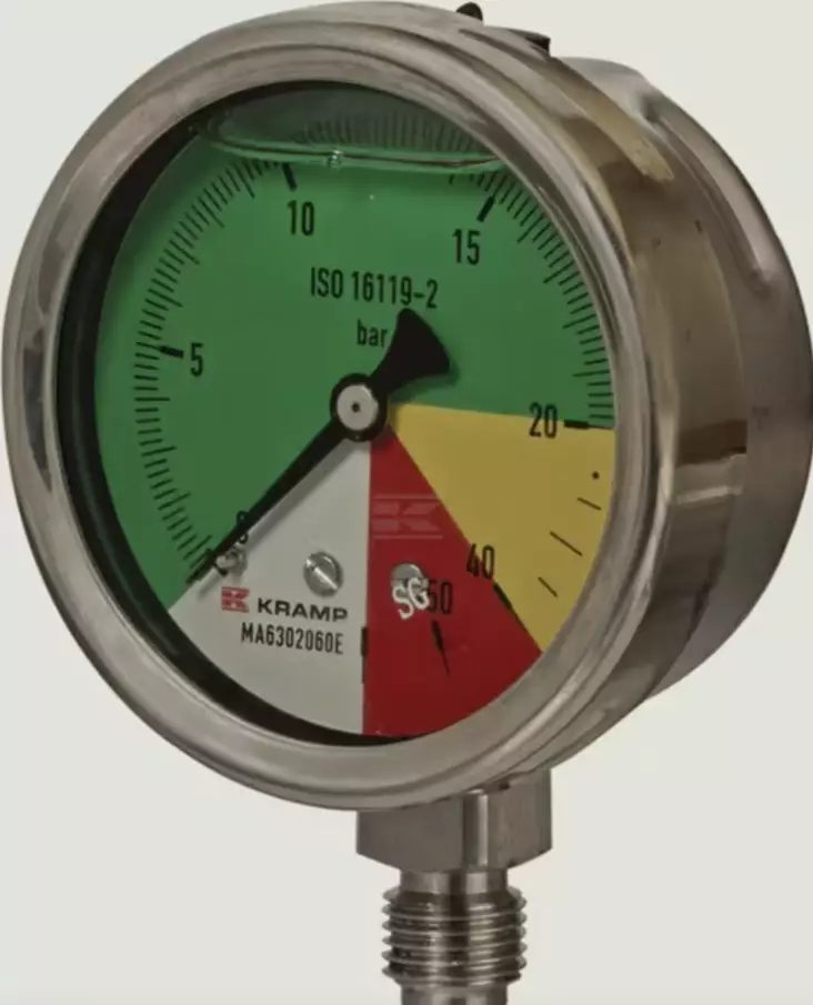 Painemittari Ø 63 mm 0-20-40-60 1/4" BSP liitäntä alhaalla - Painemittarit - MA632060E - 1
