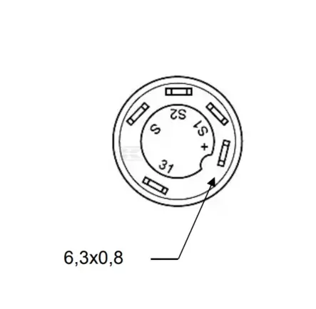 Painonappikatkaisin - kaukovalo, pyöreä - Ohjaamo ja kori - 11120140PN - 2