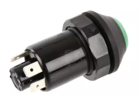 Painonappikatkaisin, Nosto ja lasku, pyöreä, vihreä - Sähköjärjestelmä - 11245170PN - 2