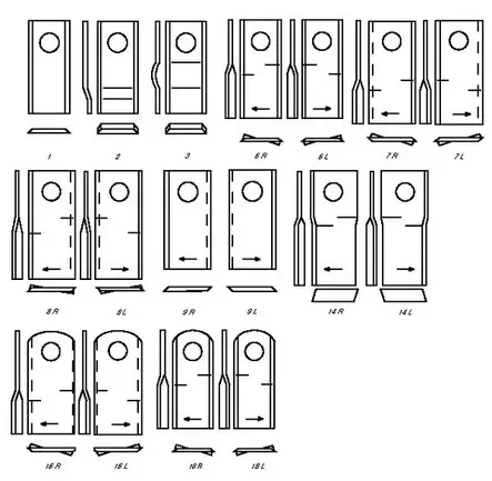 Terälappu 4x50x118mm vasen - Niittokoneet - 1398884N - 2