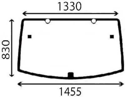 Takalasi (JD AL212195) - Ohjaamon lasit - AL212195N - 1