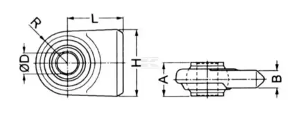 Hitsattava kuulapää litteä 25.7mm (P) - Veto- ja työntövarret - WE225001GP - 2